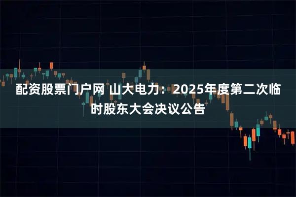 配资股票门户网 山大电力：2025年度第二次临时股东大会决议公告