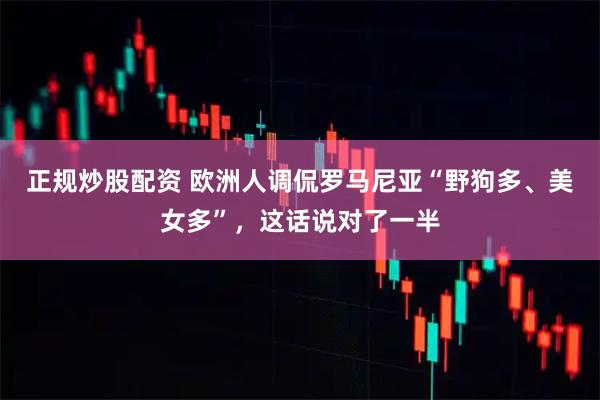 正规炒股配资 欧洲人调侃罗马尼亚“野狗多、美女多”，这话说对了一半